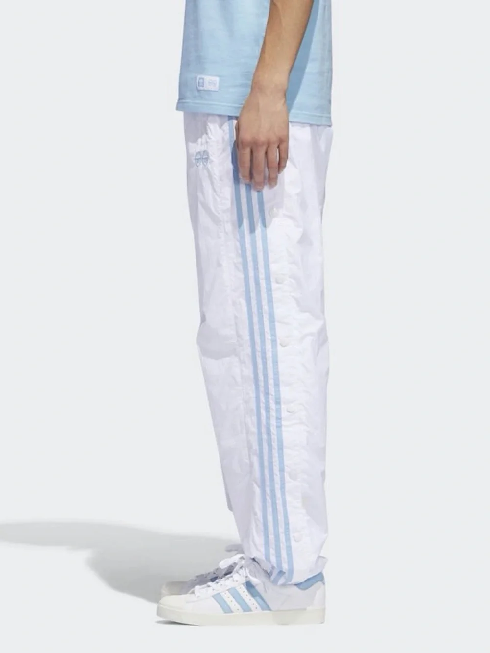 Adidas Krooked Sweatpants Parachute White/Carolina Blue Size L